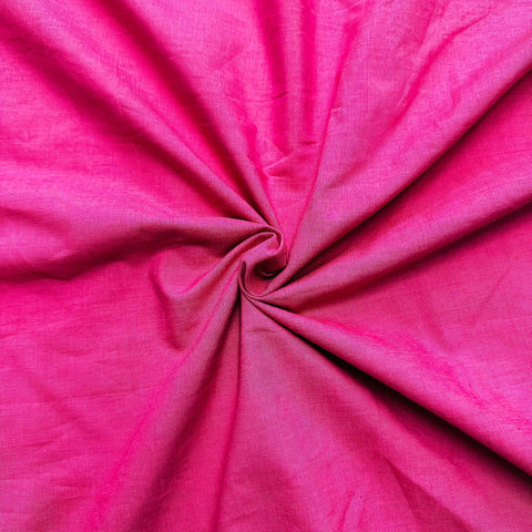 Pink Solid Cotton Shirting Fabric