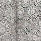 Premium Brown 3D Abstract Floral Embroidery Schiffli Crepe Fabric