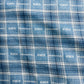 Blue & White Check Linen Fabric TU-1350