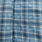 Blue & White Check Linen Fabric TU-1350