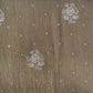Olive Green Floral Embroidery Crushed Tissue fabric 26838