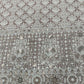 Dark Cream Chikankari Embroidery Georgette Fabric DRAJ-28018