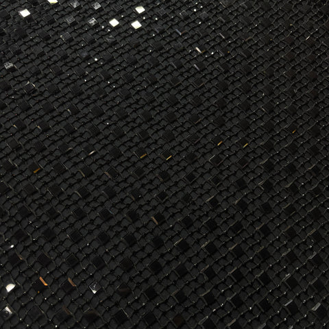 Black Solid Rhinestone Net Fabric CF-13975