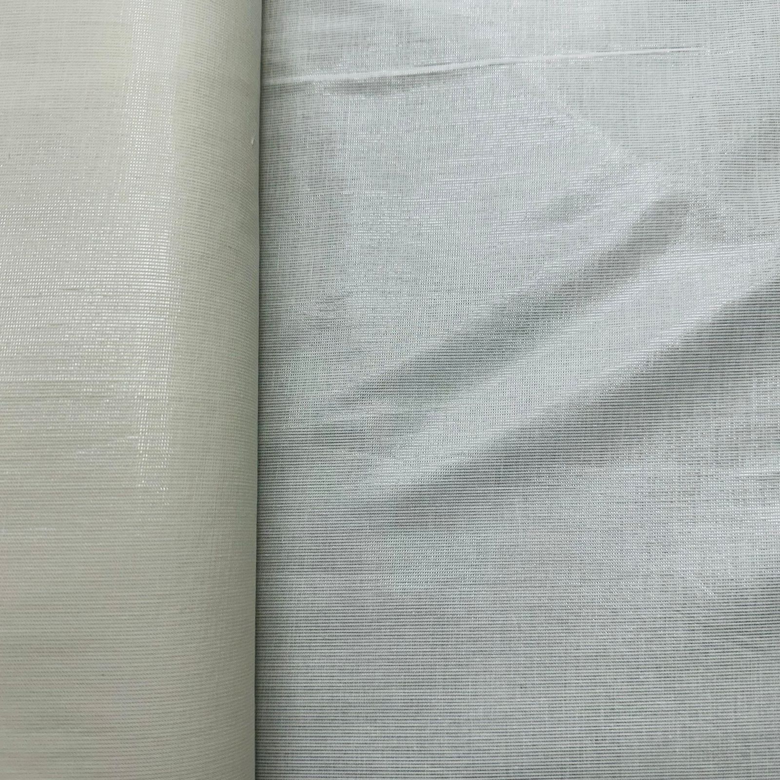 Off White Solid With Lurex Cotton Fabric DE-12038