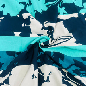 Green & black Abstract Print Crepe Fabric JKS-12814 - TradeUNO