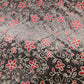 Dark Brown Floral Printed Velvet Fabric TU-6247