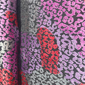 Multicolor Scrol Print Floral Print Brasso Velvet Fabric TU-6316