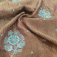 Orange Floral Crushed Tissue Fabric KS-26841