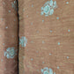 Orange Floral Crushed Tissue Fabric KS-26841
