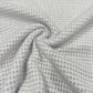 Purple White Check Print Woollen Tweed Fabric CH-13965