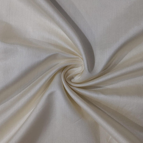 Cream Solid Pure Chiniya Silk Fabric KR-27562