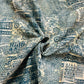 Black and Beige Traditional Print Mulmul Fabric
