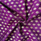 Maroon with gold zari leaf chanderi Fabric TU-6629