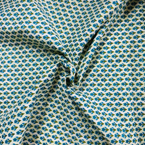 Lemon Yellow Floral Print Cotton Fabric PB-29717 - TradeUNO