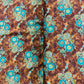 Brown & Green Traditional Print Lawn Cotton Fabric TU-8693