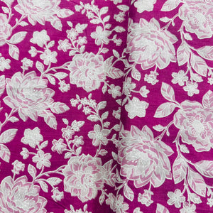 Baby Pink & white floral print Cotton Fabric AFI-29591 - TradeUNO
