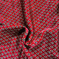 Red Floral Print Mashru Silk Fabric EEG-28344