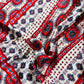 Cream & Brown Floral Print Modal Satin VC-11260