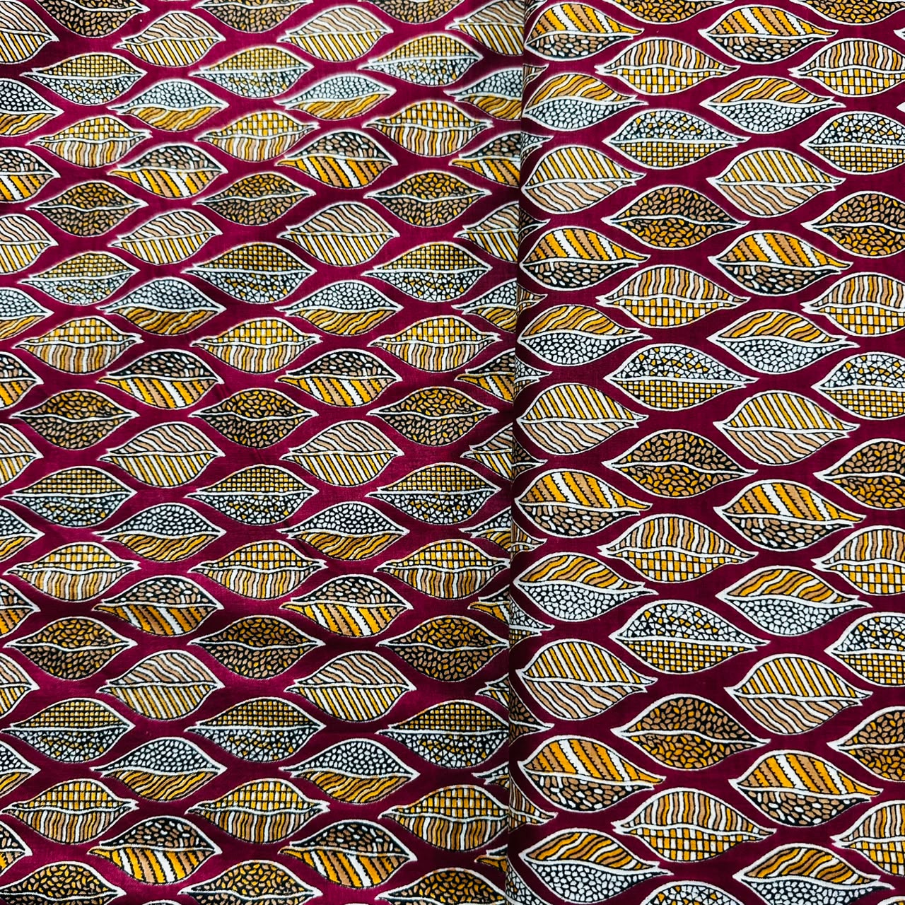 Red Multicolor Handblock Print Cotton Fabric - TradeUNO