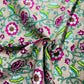 Cream Pink Floral Print Cotton Fabric 16120