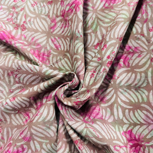 Burgendy Dabu Print Cotton Fabric AFI-29610 - TradeUNO