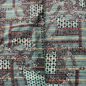 Sea Blue Dabu Print Cotton Fabric AFI-29616 - TradeUNO