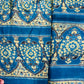 Blue Ajrakh Print Mashru Silk Fabric EEG-28645