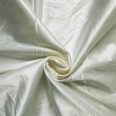 White Solid Cotton Satin Lycra Fabric MN-29462 - TradeUNO