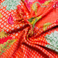 Orange Flower Print Muslin SSF-16185