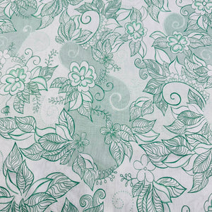 Green floral print Mulmul Fabric 21885 – image 2 of 2