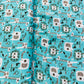 Sky Blue floral print Rayon Fabric TU-4242