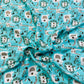 Sky Blue floral print Rayon Fabric TU-4242