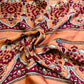 Orange Ajrakh Print Modal Silk Fabric IA-20739