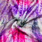 Purple Shibori Embroidery Chinnon Fabric VF-12633