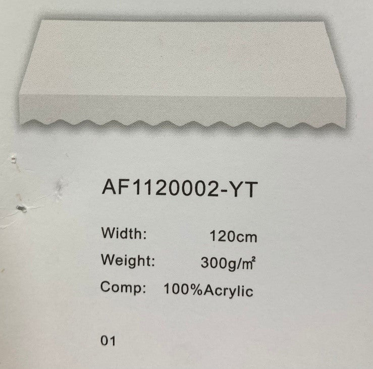 Premium White Solid Acrylic Fabric - TradeUNO