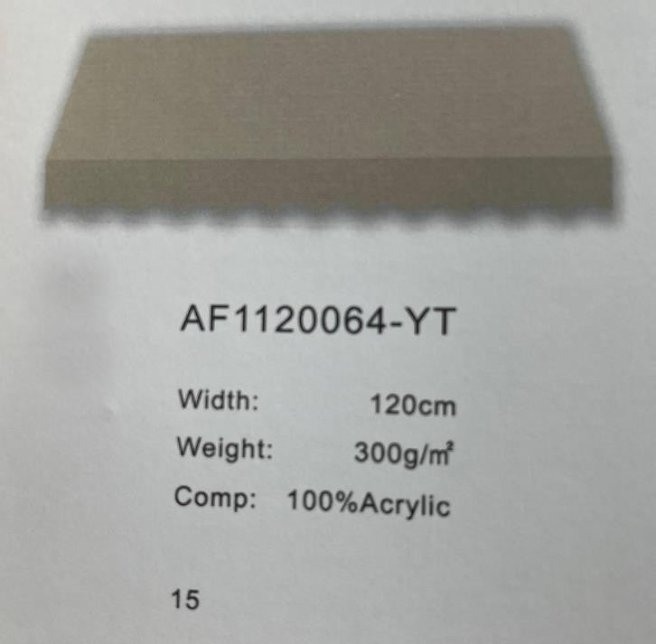 Premium Beige Solid Acrylic Fabric - TradeUNO