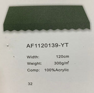 Premium Dark Green Solid Acrylic Fabric - TradeUNO