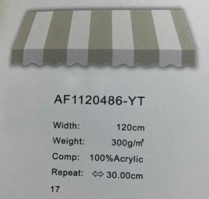 Premium White With Beige Stripes Acrylic Fabric