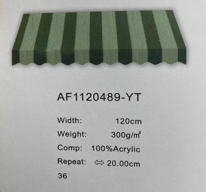 Premium Green With Stripes Acrylic Fabric