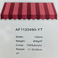 Premium Red and White Stripes Acrylic Fabric