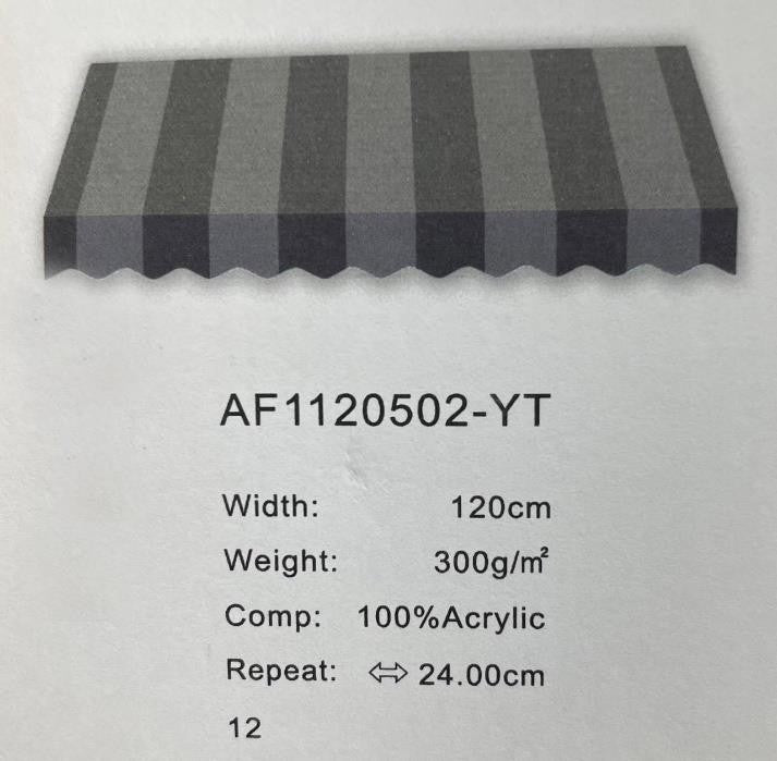 Premium Black and Grey Stripes Acrylic Fabric - TradeUNO