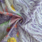 Purple Multicolor Floral Print Chanderi Silk Fabric