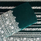 Green Border Work Zari embroidery Velvet Fabric JD-28603