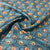 Blue Multicolor Floral Print Tusser Silk Fabric - TradeUNO