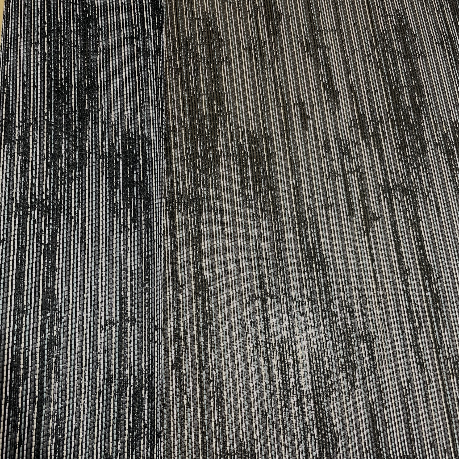 Black & Grey Stripes Brocade Jacquard Fabric - TradeUNO