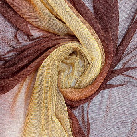 Maroon & Golden Imported Shaded Shimmer Knitted Lycra Fabric - TradeUNO