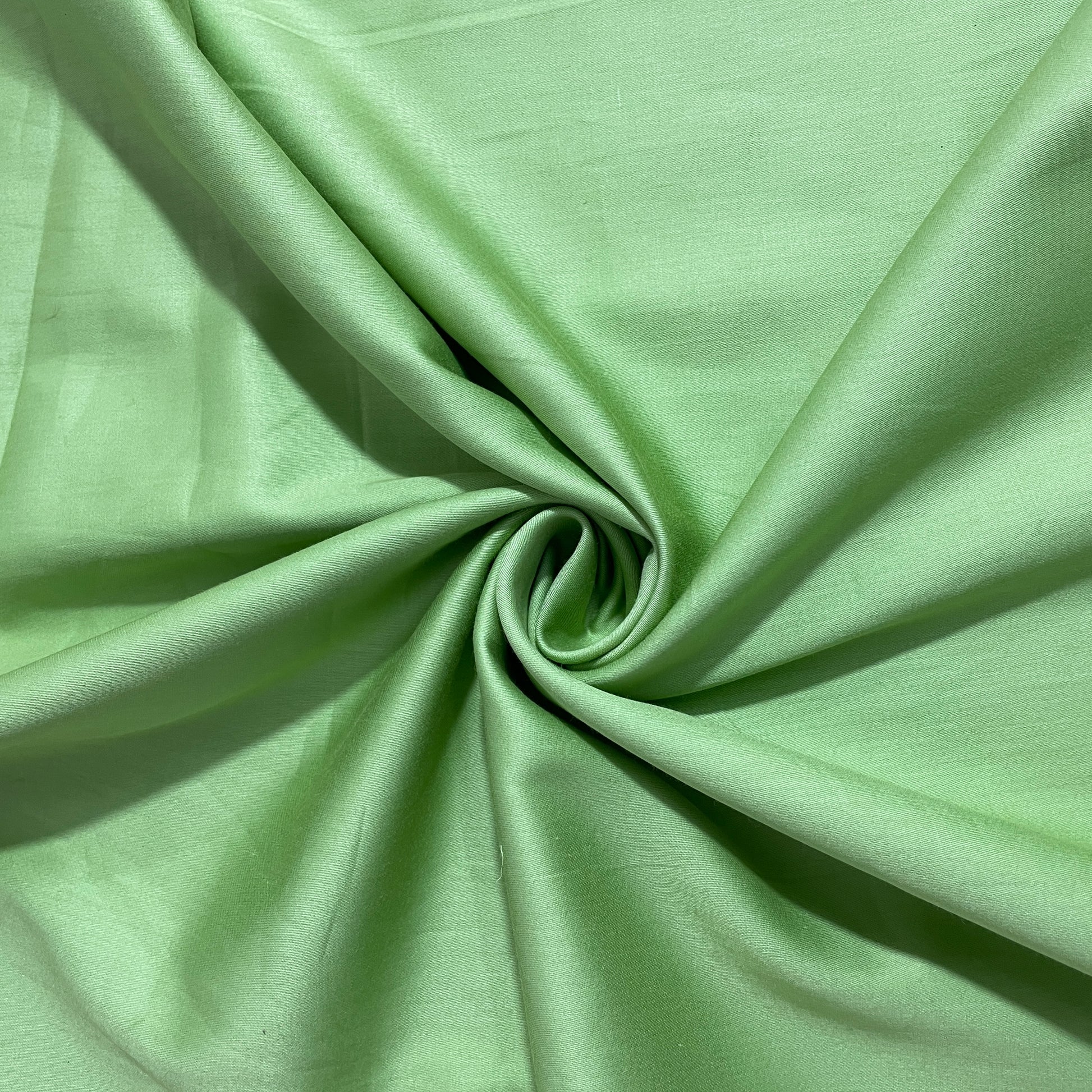 Sage Green Solid Cotton Satin Fabric - TradeUNO