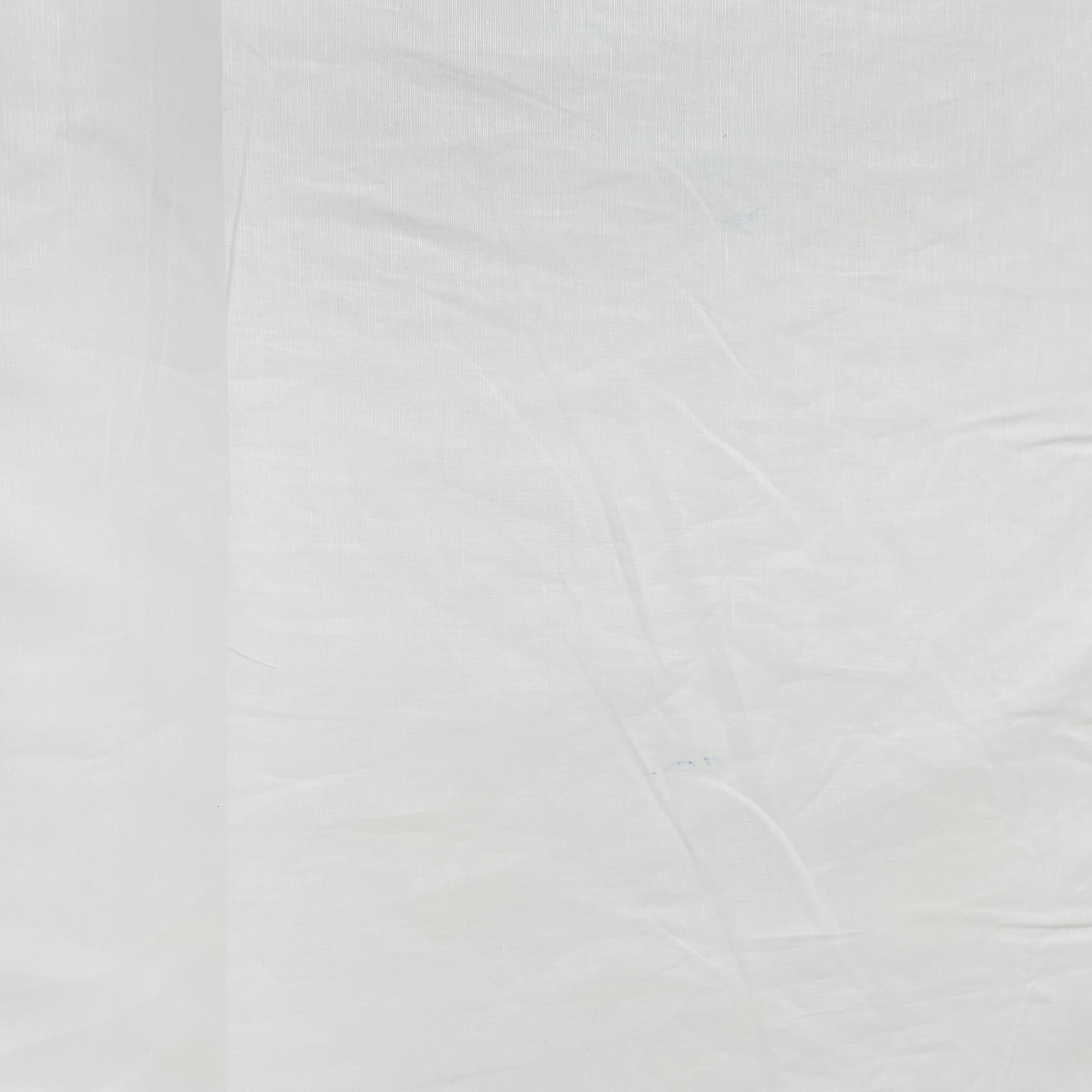White Solid Cotton Linen Fabric - TradeUNO