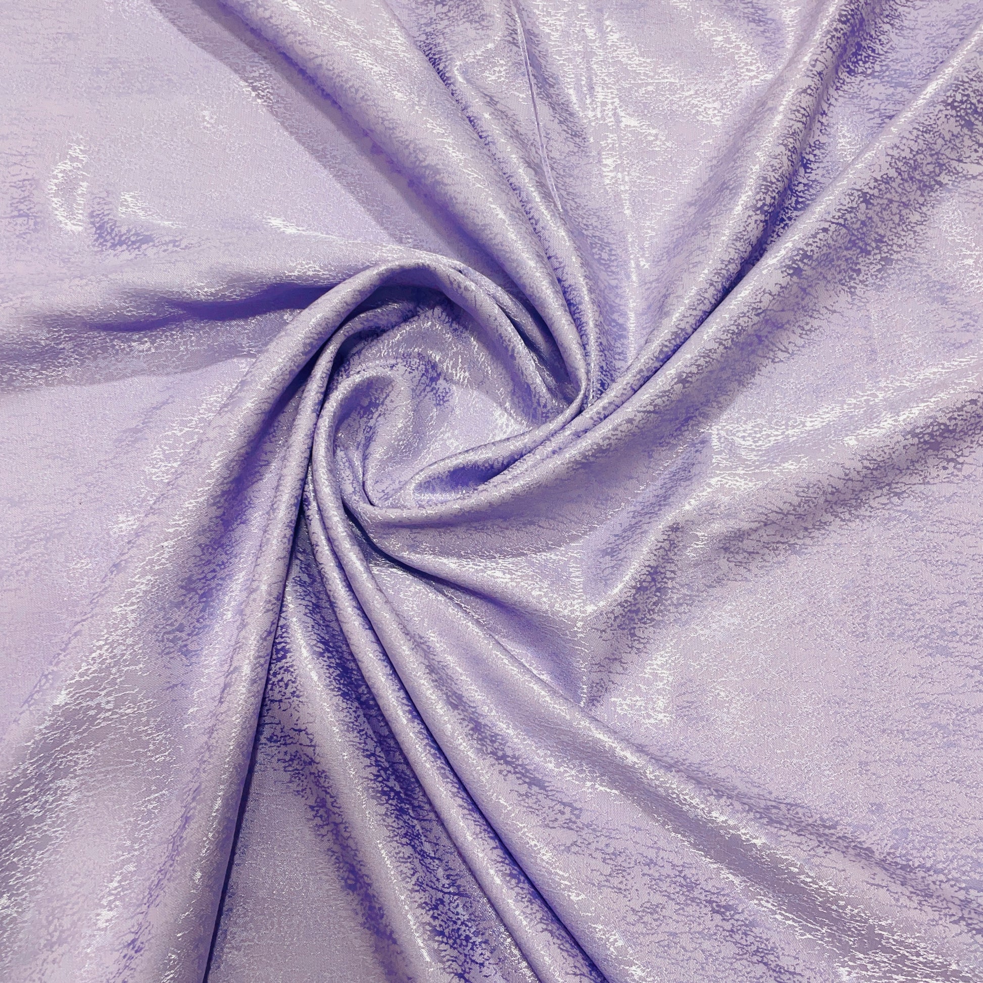 Lilac Foil Print Jacquard Silk Crepe - TradeUNO