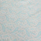 Off White & Sea Blue Paisley Brocade Jacquard Fabric - TradeUNO